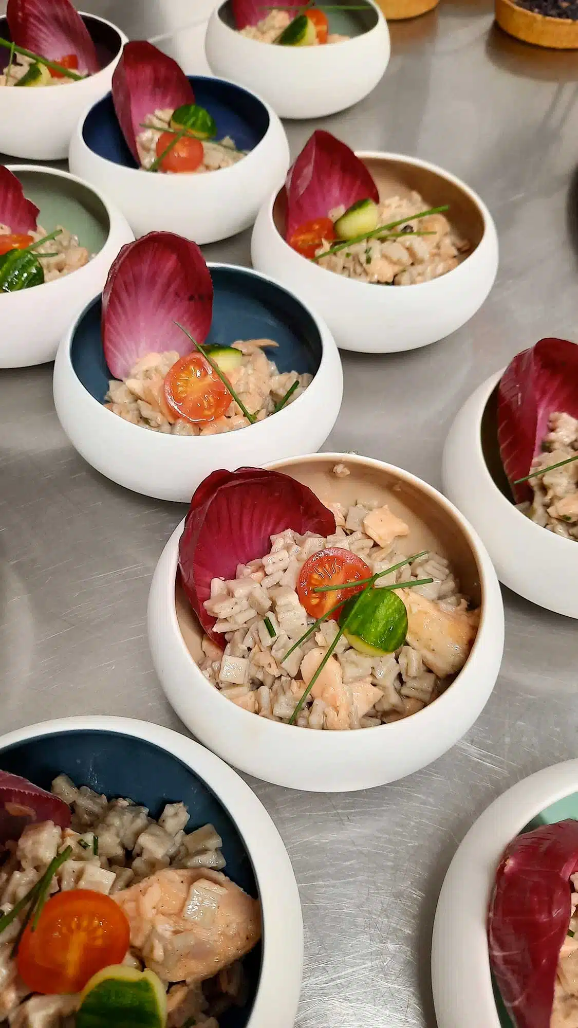 Salade de crozets et truite