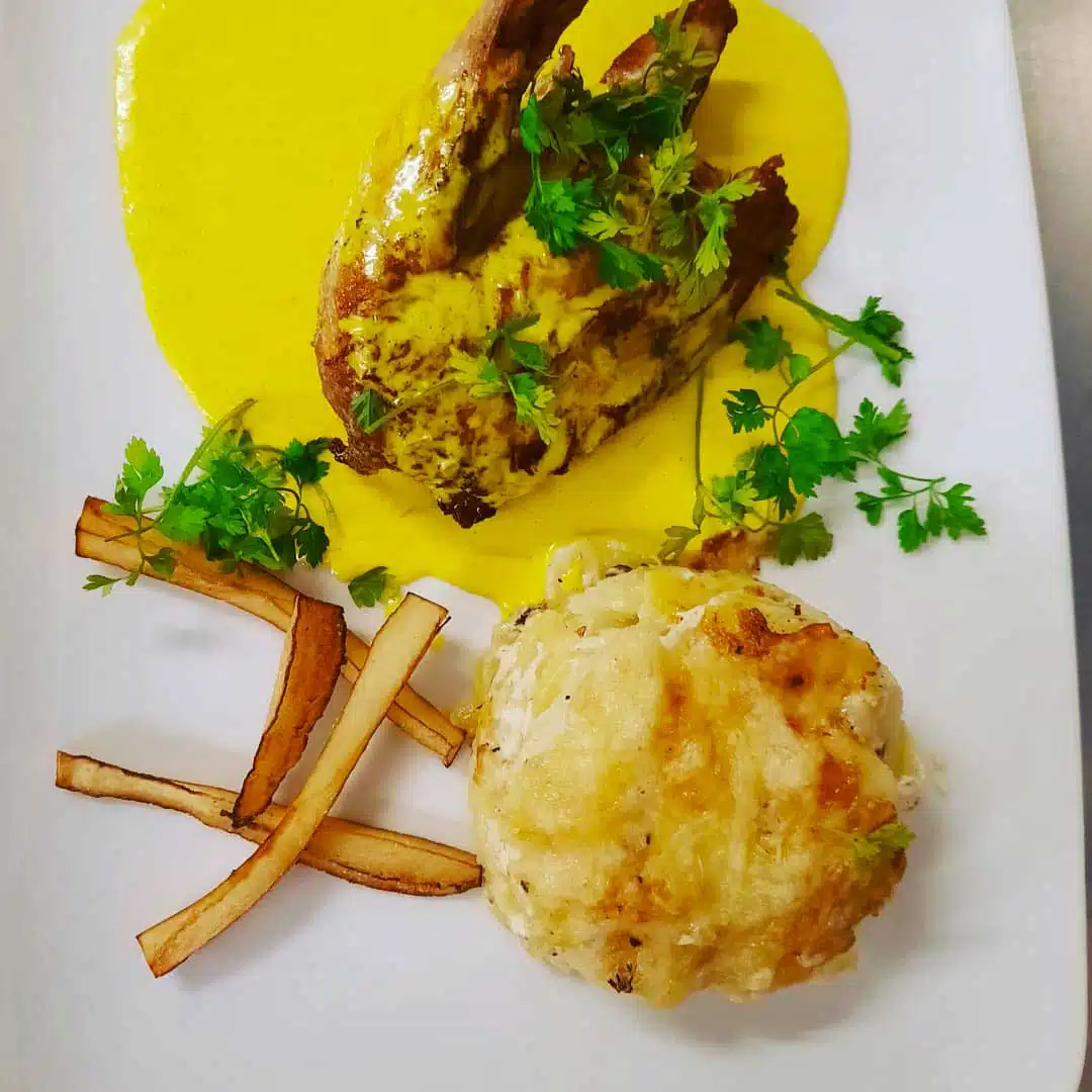Supreme de poulet et gratin de pomme de terre